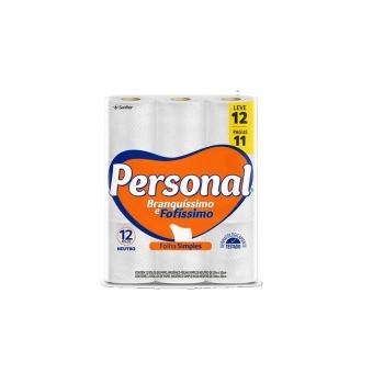 Papel Higiênico Personal Folha Simples Neutro 30m Lv12Pg11