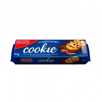 Biscoito Cookie Parati Baunilha Com Gotas De Chocolate 60g