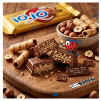 CHOC BARRA AO LEITE E AVELÃ COM PEDAÇOS DE WAFER 75G