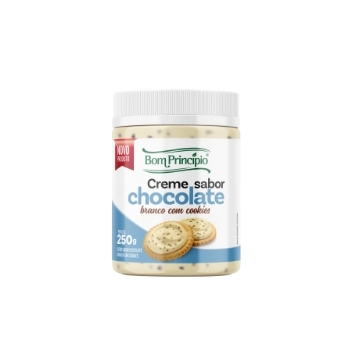 Creme De Chocolate Branco Com Cookies Bom Principio 250g