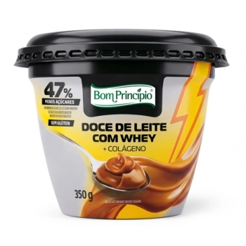 Doce De Leite Com Whey E Colageno Bom Principio 350g