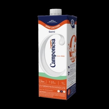 Leite UHT Zero Lactose Semi Camponesa 1l