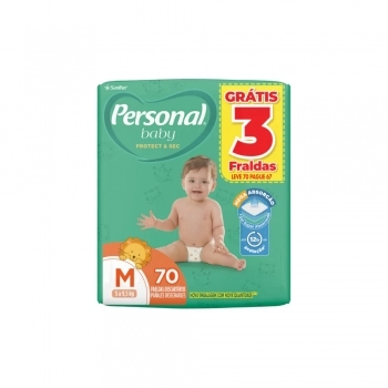 Fralda Personal Baby Protect & Sec Abre & Fecha Hiper M Lv70 Pg67