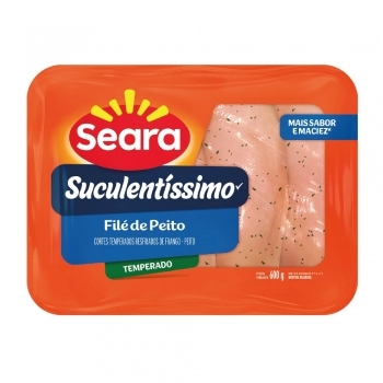 Filé De Peito De Frango Temperado Seara 600g