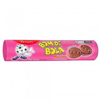 Biscoito Recheado Bom De Bola Morango Parati 73g