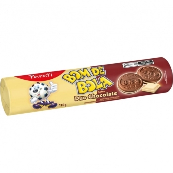Biscoito Recheado Bom De Bola Chocolate Duo Parati 101g