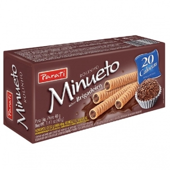 Rolinho Wafer Minueto Brigadeiro Parati 40g