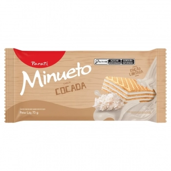Biscoito Wafer Minueto Cocada Parati 73g