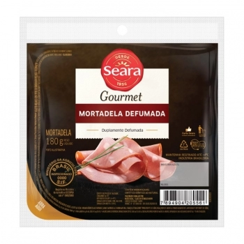 Mortadela Fatiada Defumada Seara Gourmet 180g