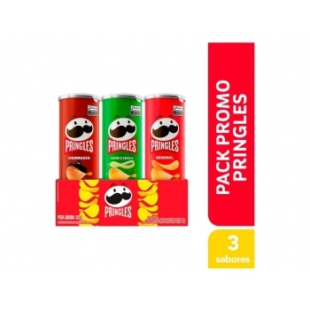 Salgado De Batata Pringles Promopack 3 Flavors 322g
