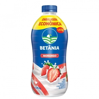 Iogurte Garrafa Morango Econômico Betânia 1,25Kg