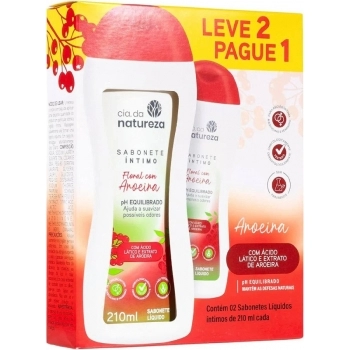 Combo Sabonete Intimo Oleo De Coco Cia Da Natureza 2x210ml