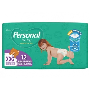 Fralda Personal Baby Protect & Sec Jumbinho XXG com 12 unidade