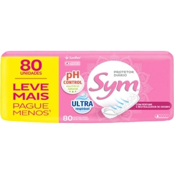 Protetor Diário Sym Com Fragrância Com 80 Und
