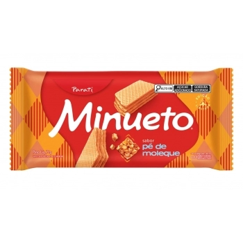 Biscoito Wafer Minueto Pé De Moleque Parati 73g